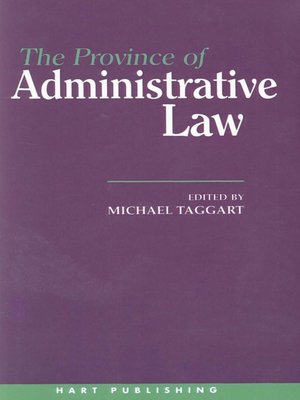 cover image of The Province of Administrative Law